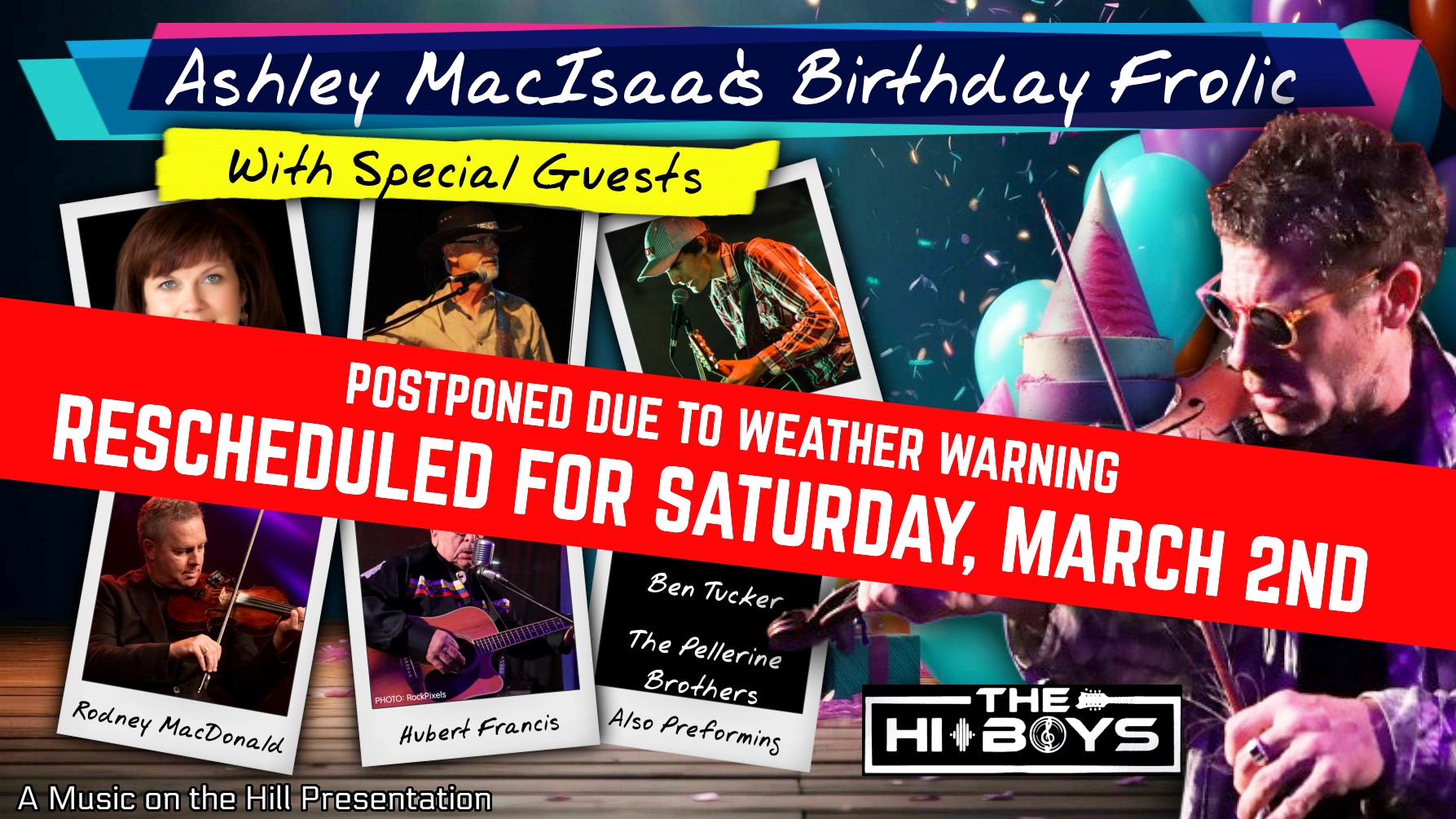 Music on the Hill Presents Ashley MacIsaac’s Birthday Frolic